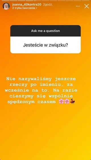 Joanna z "40 kontra 20" o nowym partnerze