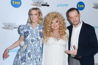 Magda Gessler z Larą i Tadeuszem