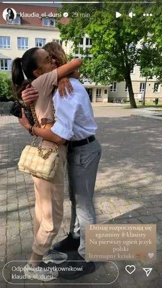 Klaudia El Dursi z synem Dawidem