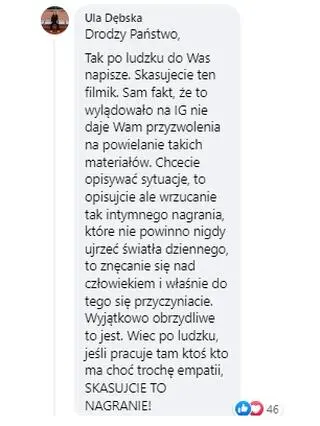 Urszula Dębska komentarz