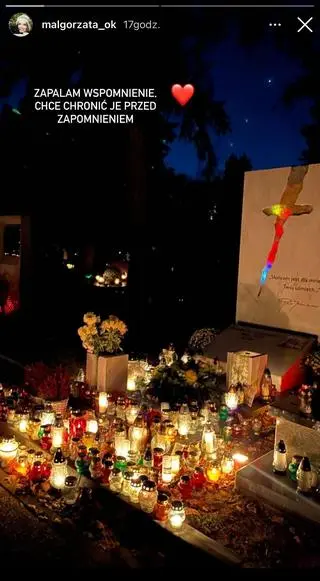Małgorzata Ostrowska-Królikowska pokazała grób męża