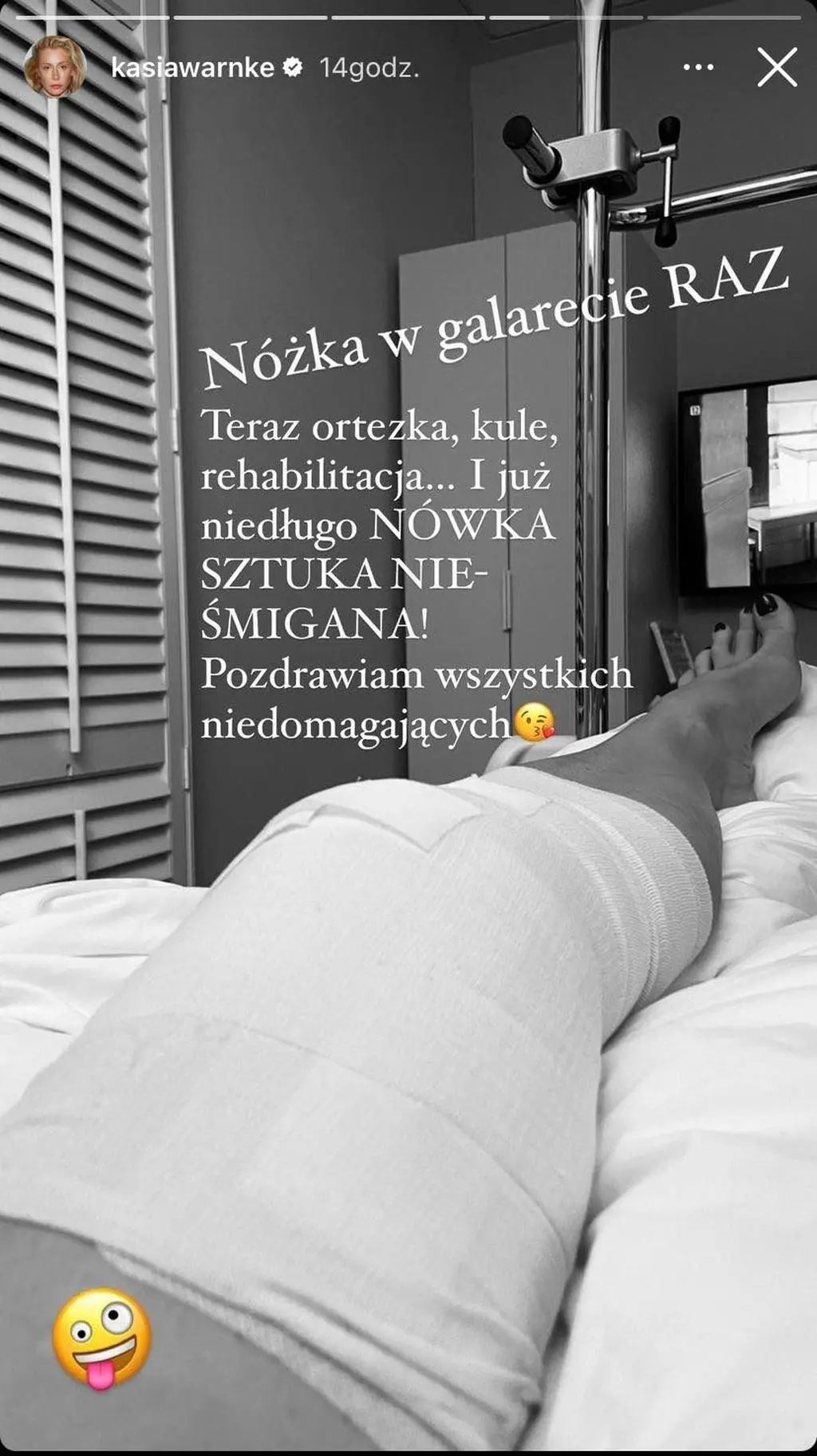 Katarzyna Warnke w szpitalu