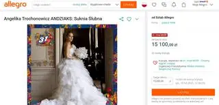 Suknia Andziaks wystawiona na aukcję WOŚP