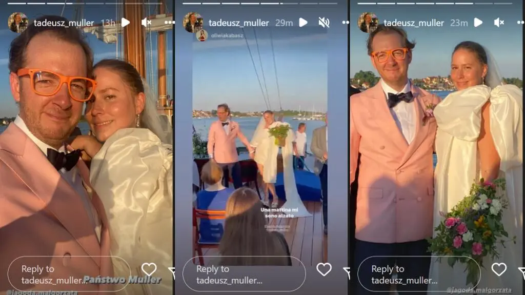 Tadeusz Müller wziął ślub z Małgorzatą Downar na łodzi