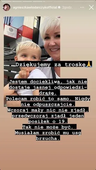 Agnieszka Włodarczyk pojechała z synem na SOR