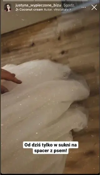 Justyna w sukni ślubnej