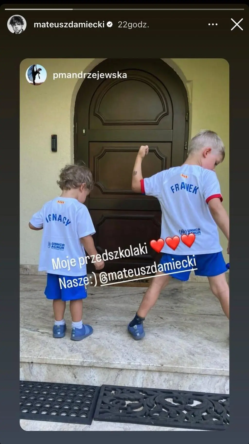 Mateusz Damięcki pokazał zdjęcie synów