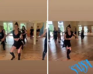 Lenka Klimentova w ciąży na obozie tanecznym