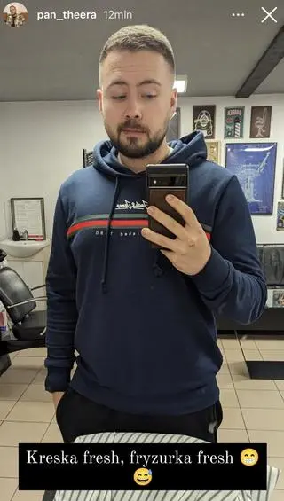 Przemysław Wereszczyński w nowej fryzurze