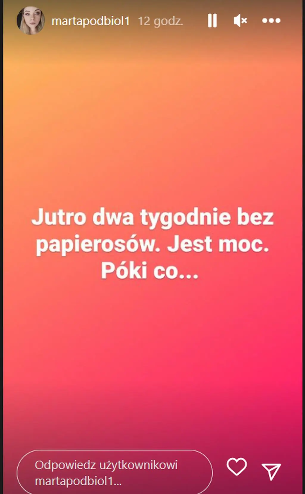 Marta Podbioł ze "Ślubu od pierwszego wejrzenia" rzuca palenie