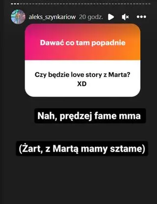 Zaskakujące słowa Aleksa z "Top Model"