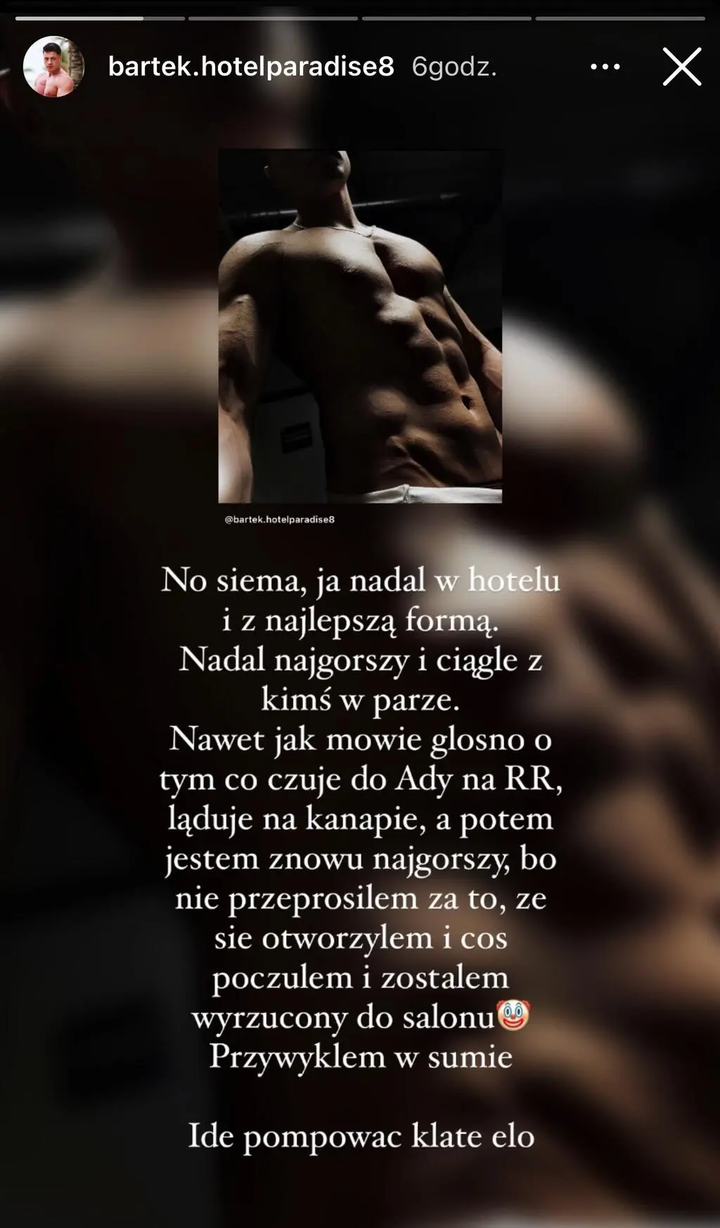 Bartek Pankowski o sytuacji w "Hotelu Paradise"