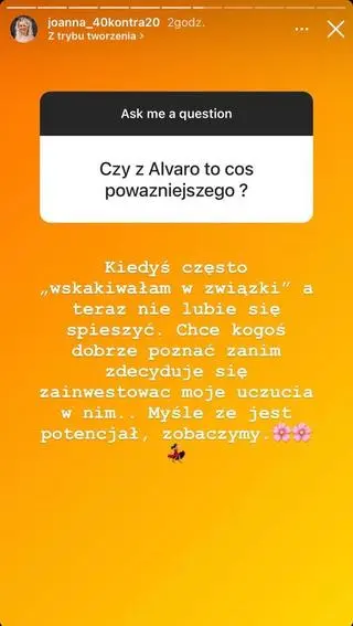 Joanna z "40 kontra 20" o nowym partnerze