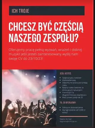 Michał Wiśniewski szuka pracownika