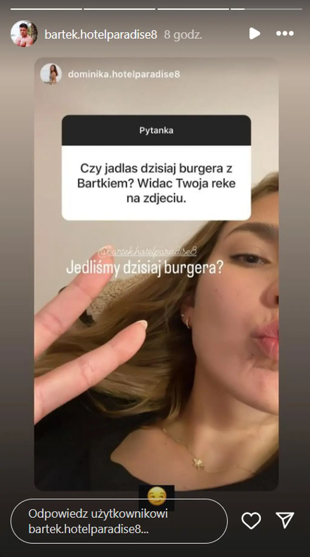 Dominika z "Hotelu Paradise 8" odpowiada internautom. Była na randce z Bartkiem?