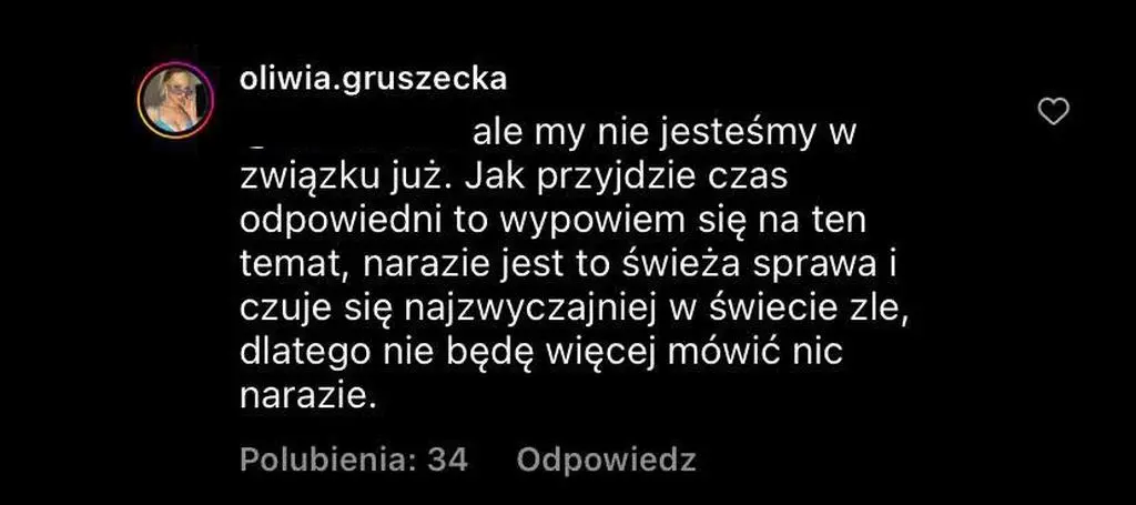 Oliwia z "HP" komentuje rozstanie z Kubą