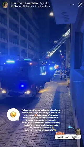 Martina Zawadzka przeżyła pożar