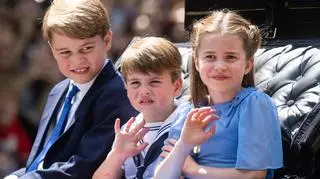 Książę George, księżniczka Charlotte i książę Louis