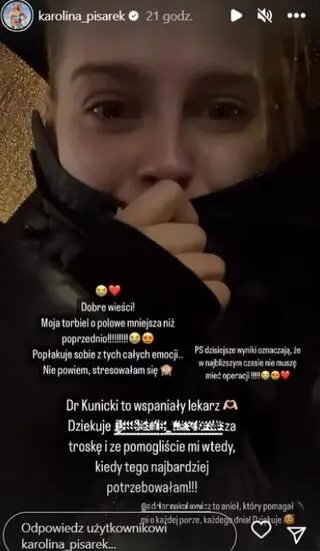 Karolina Pisarek powiedziała, co z jej zdrowiem