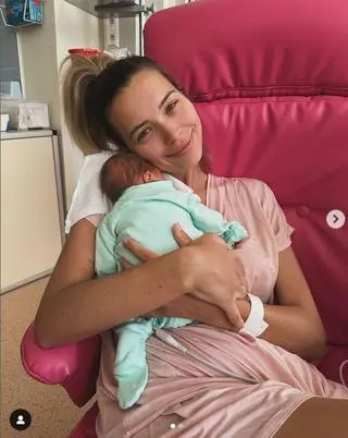 Sandra Kubicka z synkiem