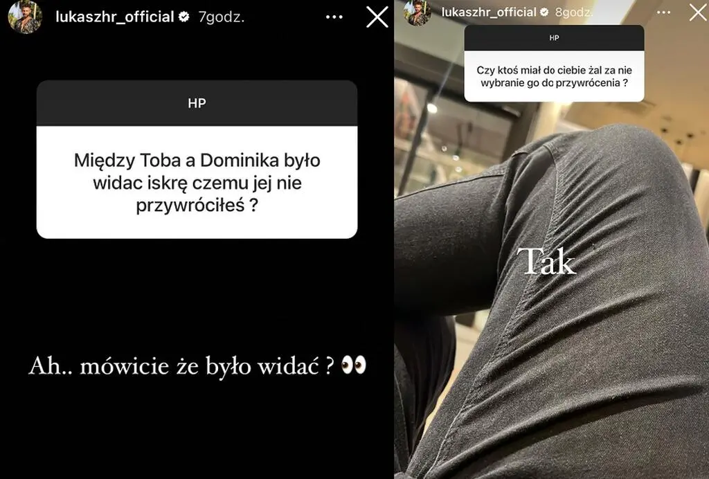 Łukasz z "HP All Stars" reaguje na pytanie o Dominikę