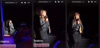 Justyna Sieńczyłło na premierze w Teatrze Kamienica