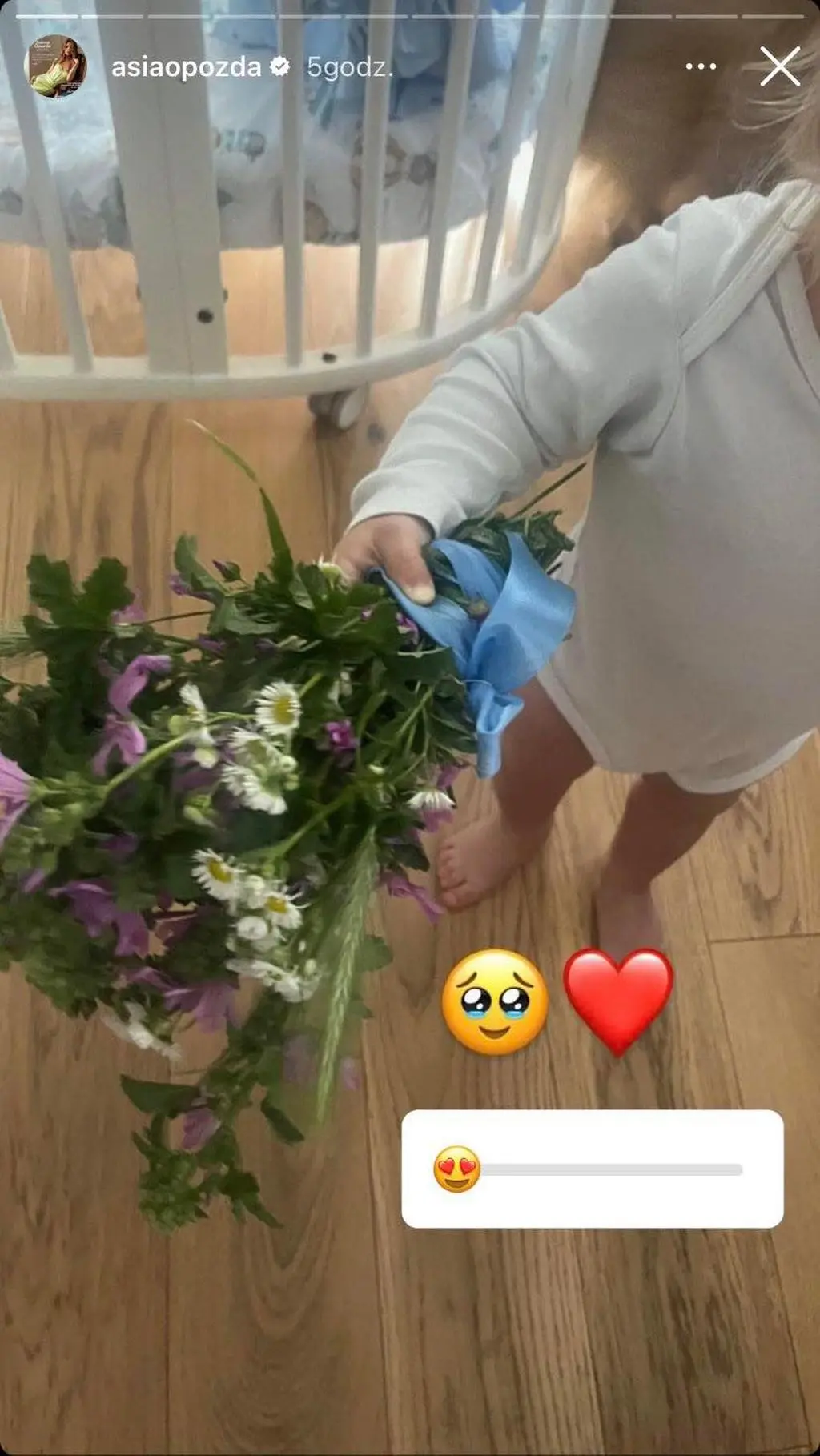 Joanna Opozda dostała prezent od syna