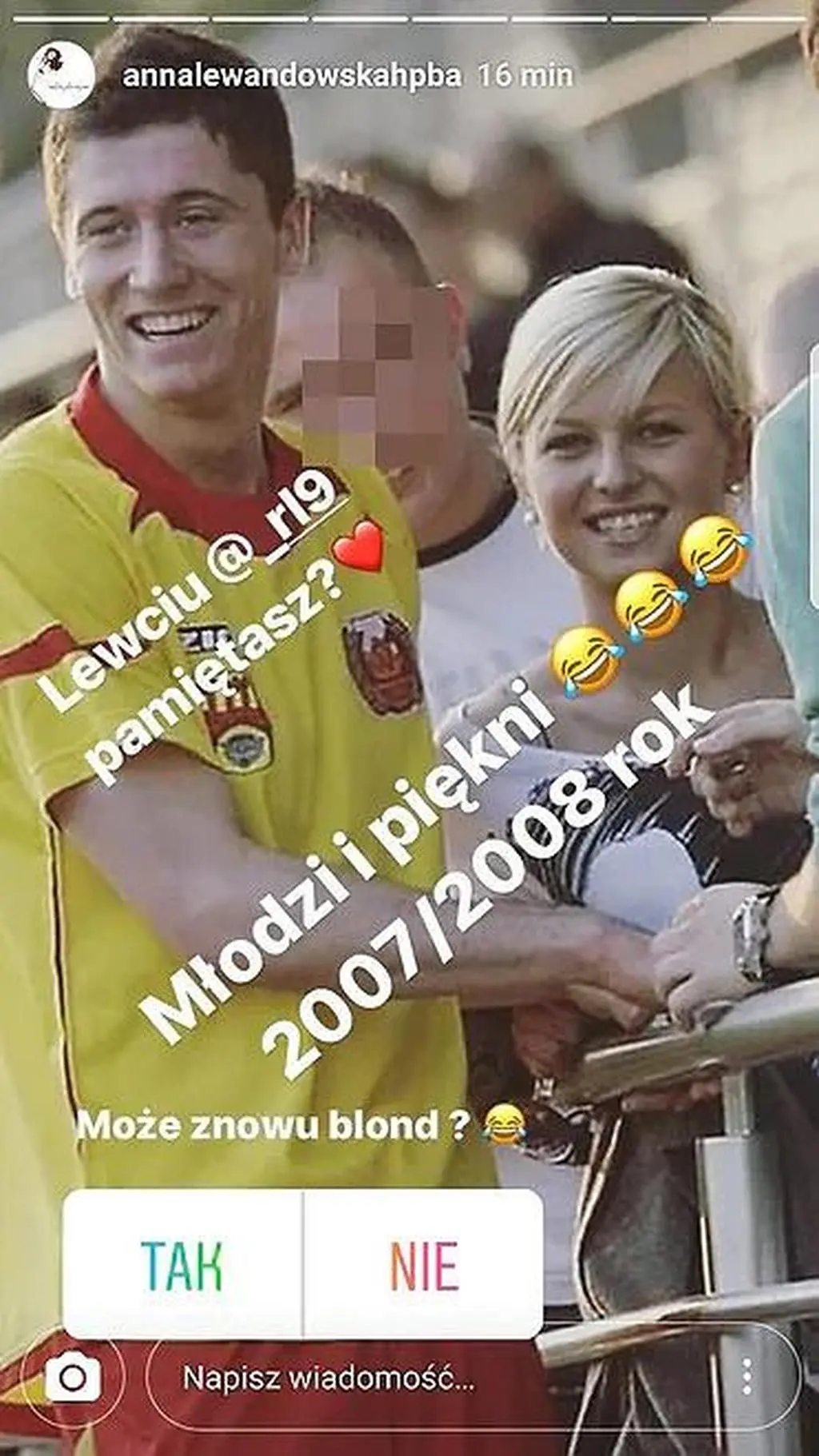 Anna Lewandowska 15 lat temu