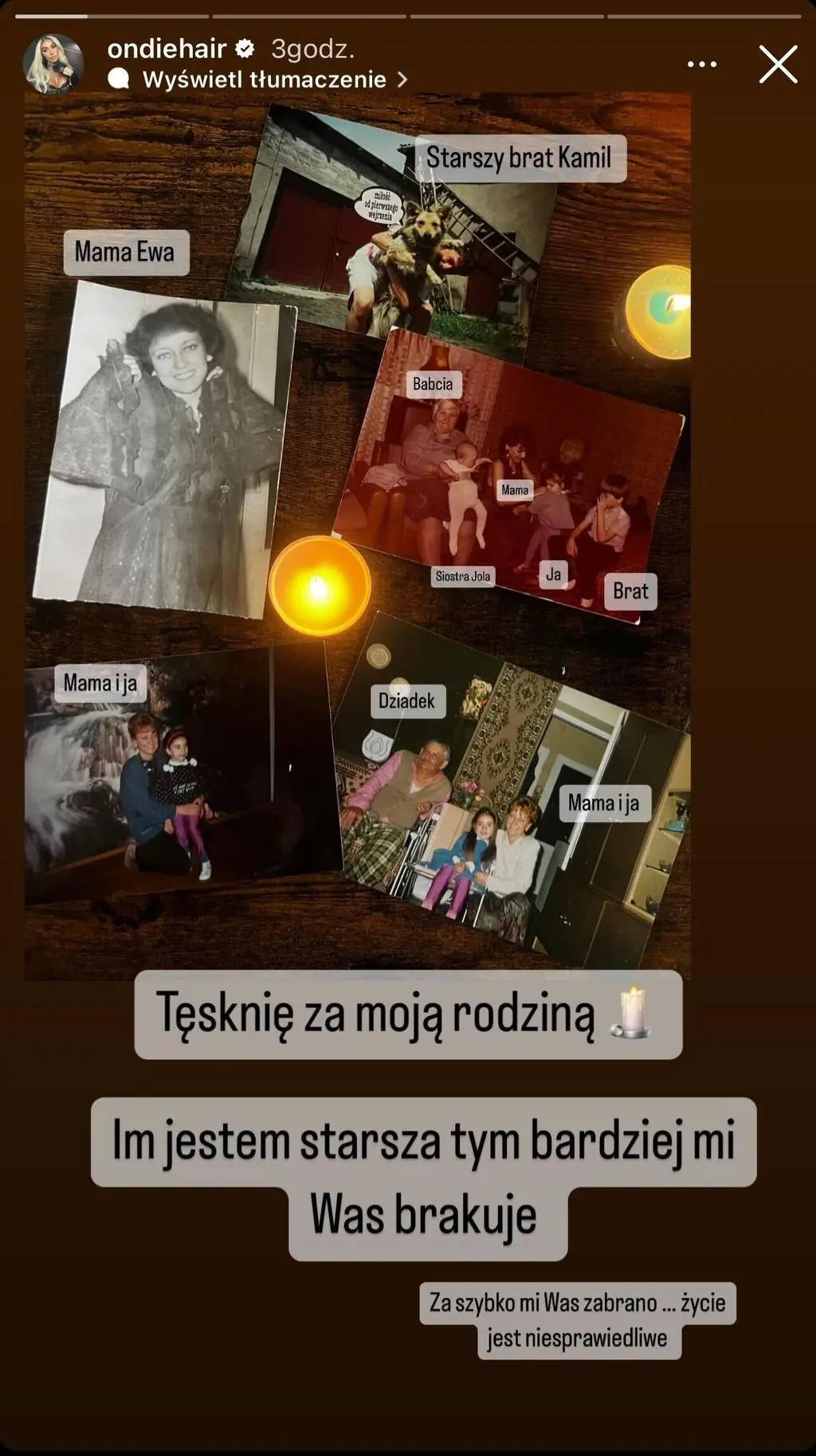 Anna Renusz wspomina zmarłego brata i mamę