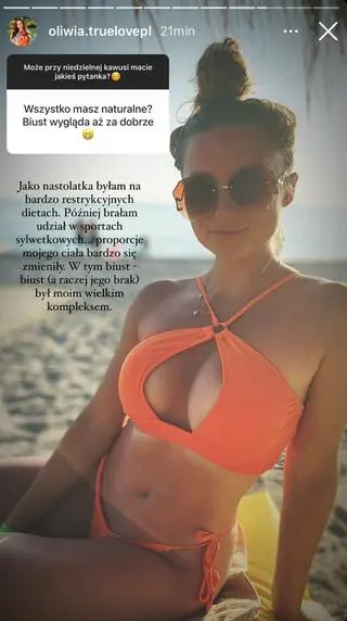 Oliwia z "True Love" o swoim ciele