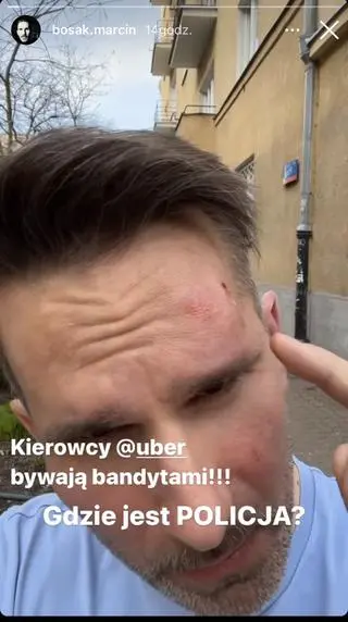 Marcin Bosak pobity przez kierowcę aplikacji