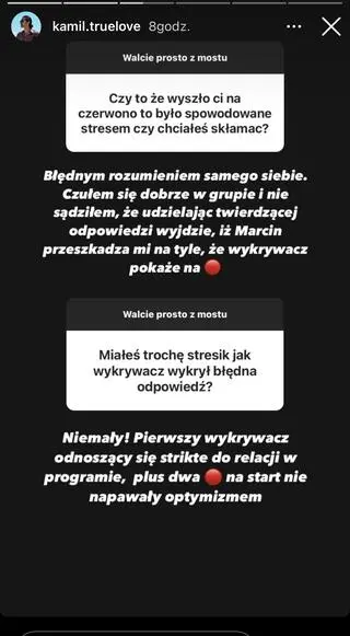 Kamil z "True Love" o Ceremonii Prawdy