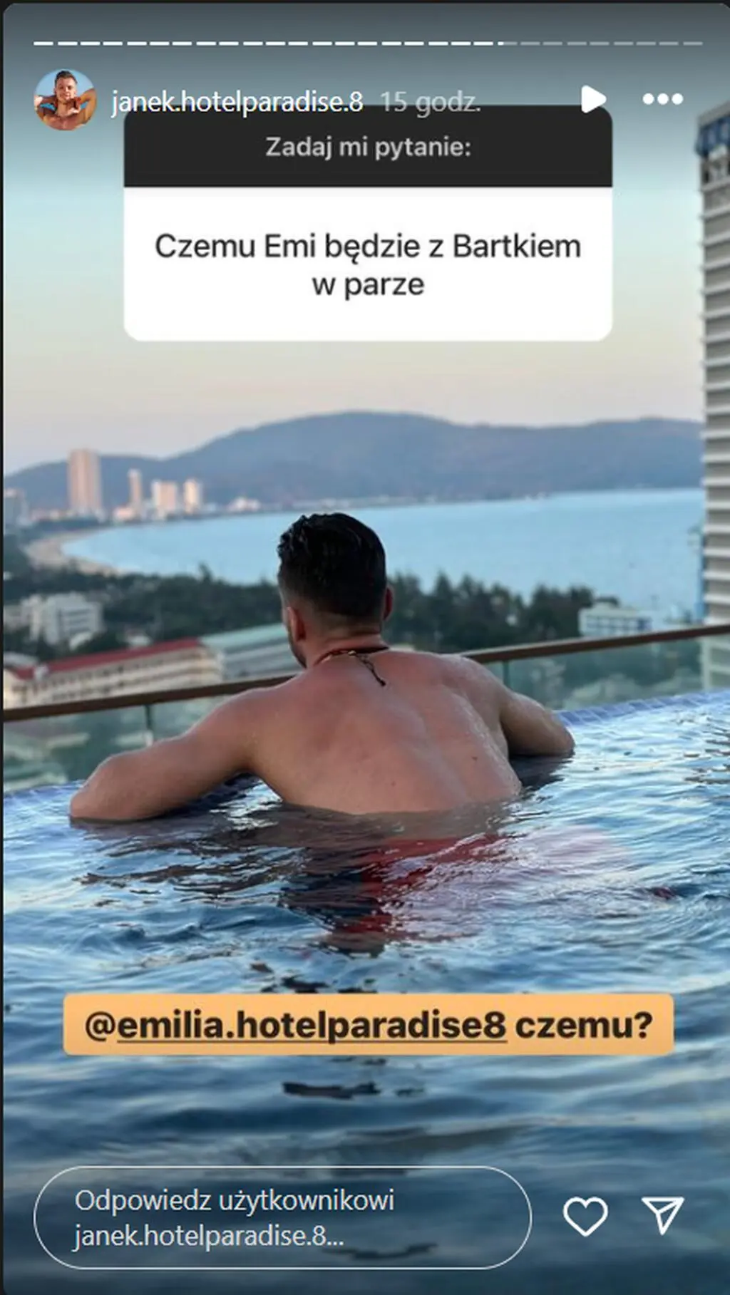 Janek z "Hotelu Paradise 8" o sparowaniu Emilii i Bartka