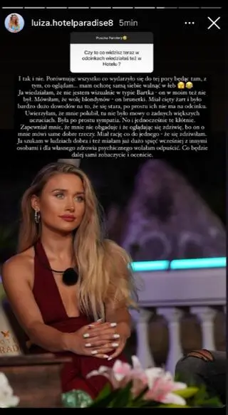 Luiza z "HP" szczerze o relacji z Bartkiem