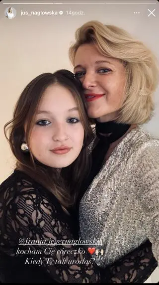 Justyna Szyc-Nagłowska z córką 