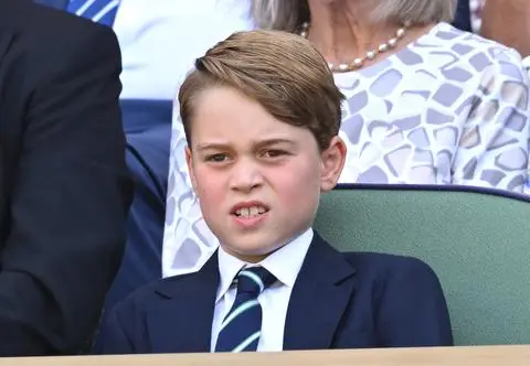 Książę George na finale Wimbledonu. Stroił miny i dłubał w nosie