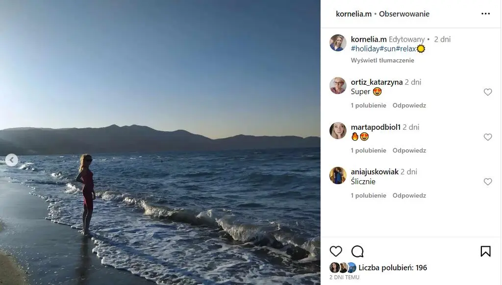 Kornelia Musiał ze "Ślubu od pierwszego wejrzenia" na wakacjach