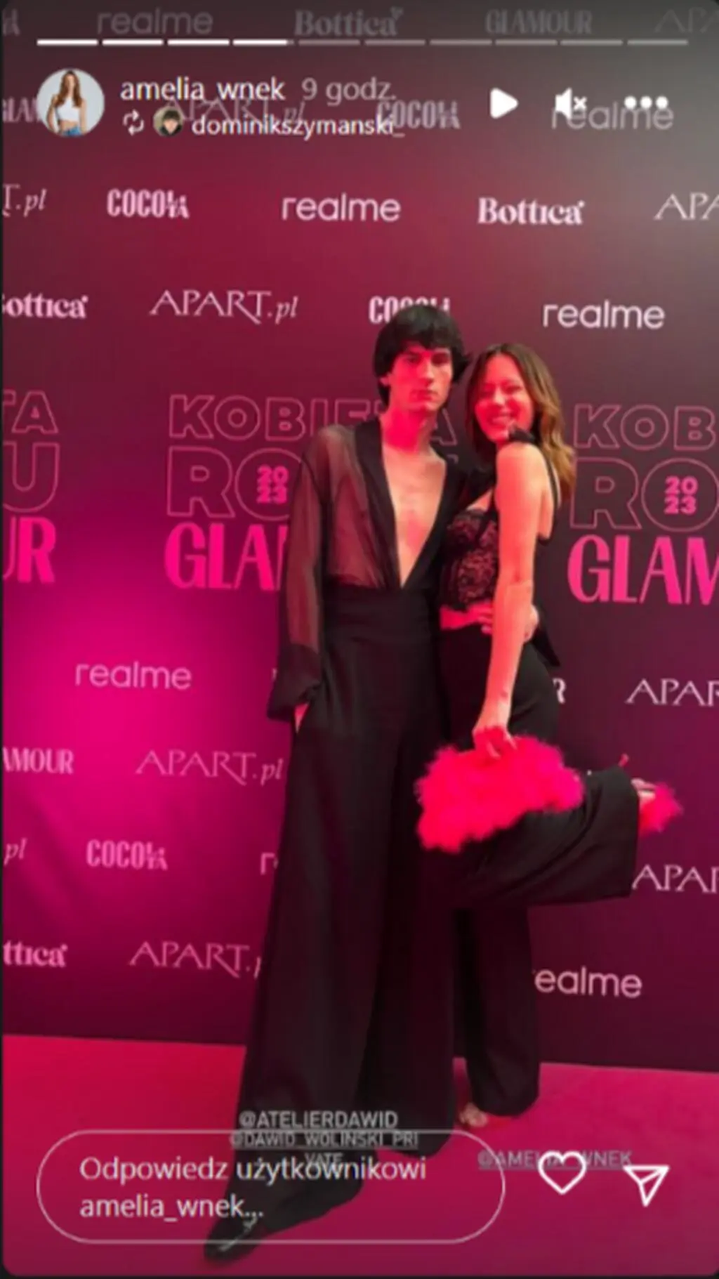 "Top Model". Amelia w czułych objęciach Dominika