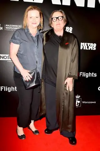 Gwiazdy na premierze filmu "Zielona granica": Agnieszka Holland z Jowitą Budnik