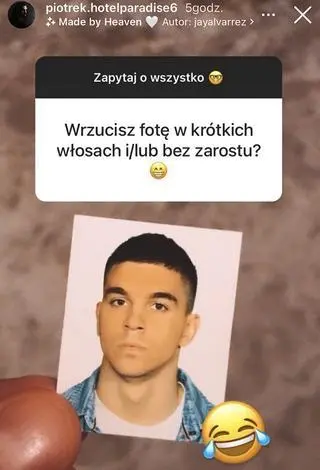 Piotr z "Hotelu Paradise" pokazał zdjęcie w krótkich włosach