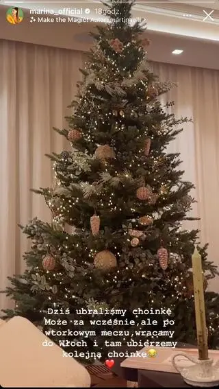 Marina Łuczenko-Szczęsna pochwaliła się choinką