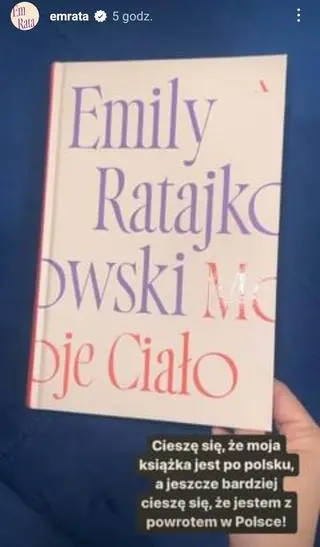 Emily Ratajkowski pokazała okładkę książki "Moje Ciało"