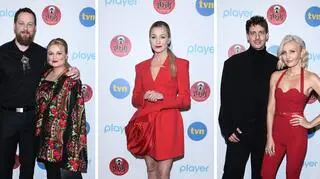 Konferencja "Azja Express". Daria Ładocha w czerwieni, a Kasia Gąsienica po góralsku 