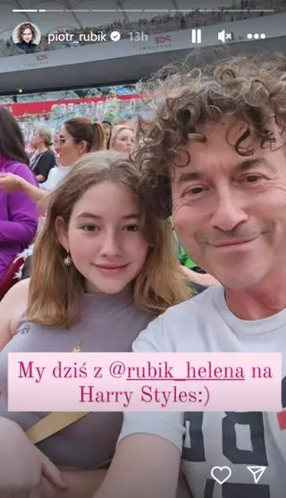 Piotr Rubik ze starszą córką