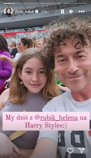 Piotr Rubik ze starszą córką