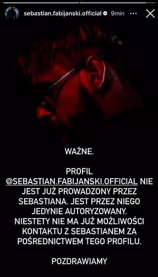 Sebastian Fabijański znika z Instagrama