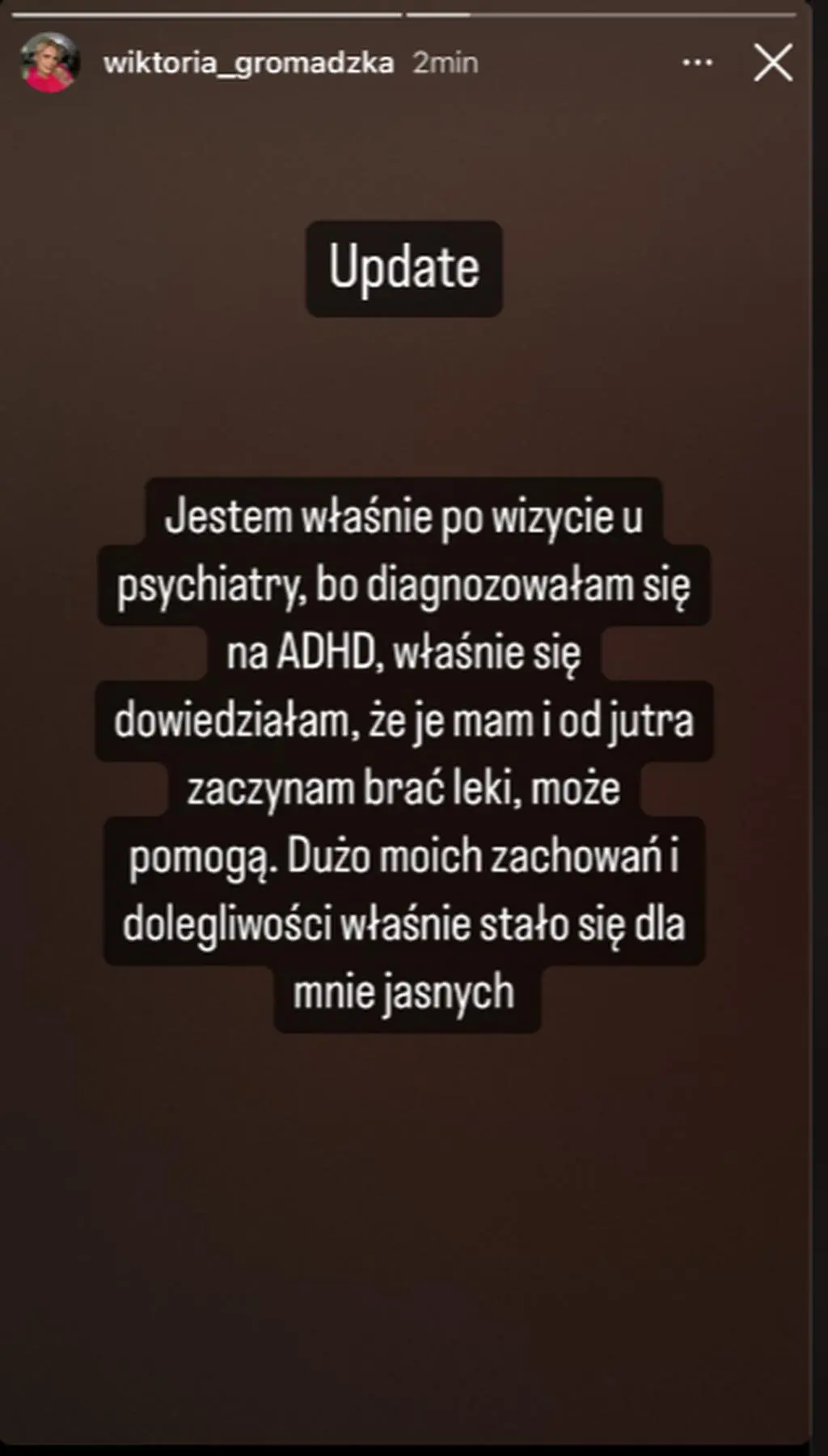 Wiktoria Gromadzka o ADHD