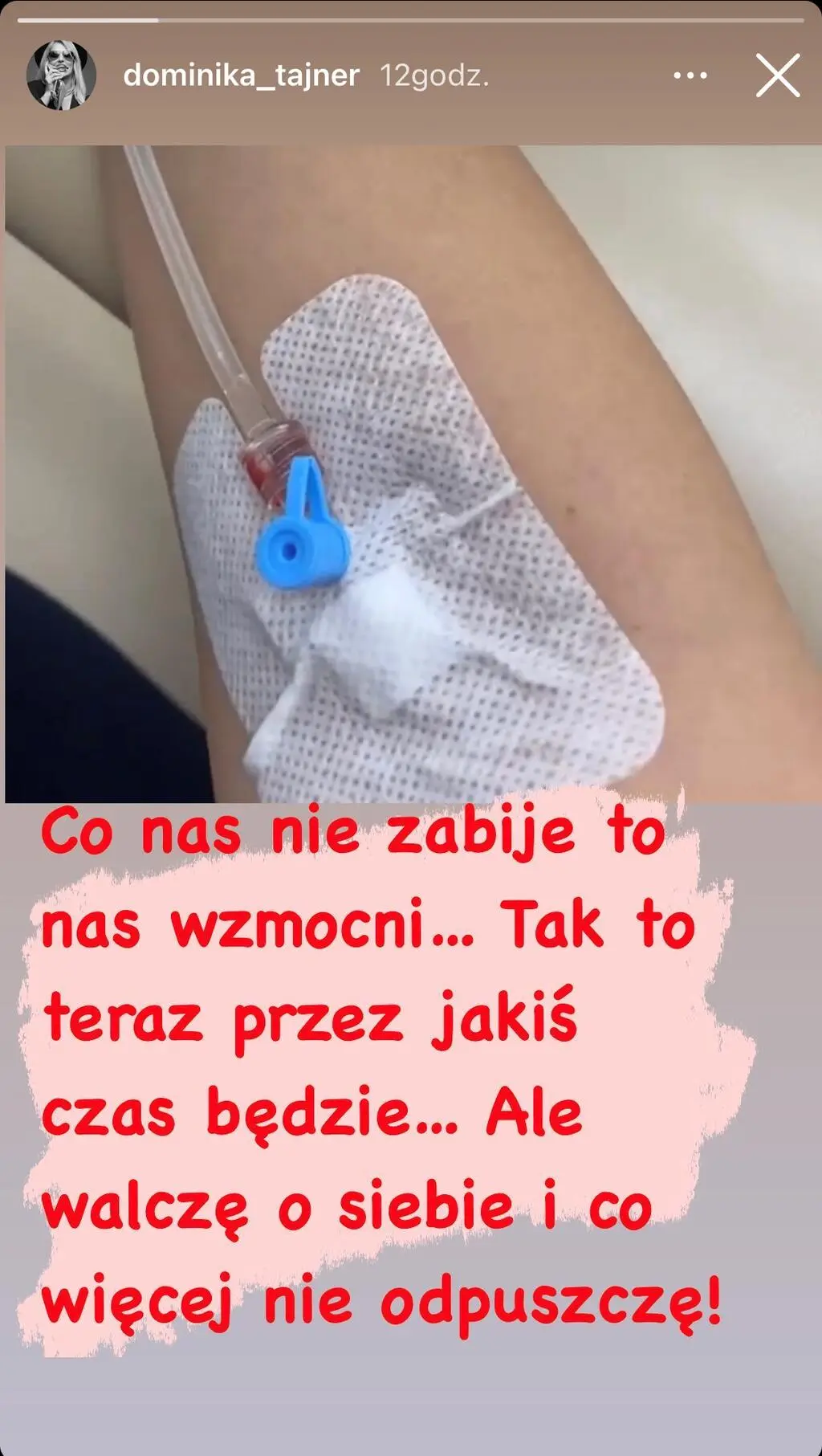 Dominika Tajner pokazała zdjęcie ze szpitala