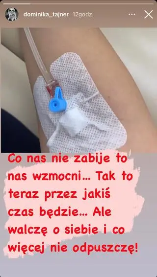 Dominika Tajner pokazała zdjęcie ze szpitala