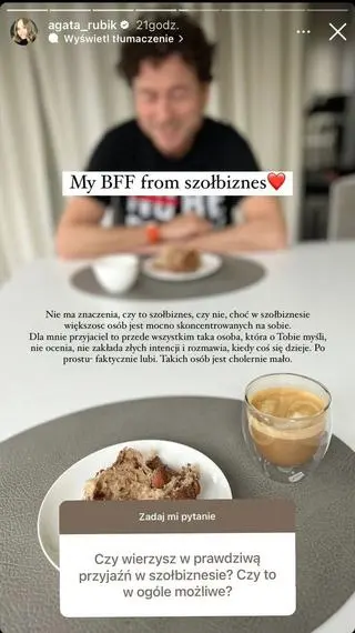 Agata Rubik o przyjaźni w show-biznesie